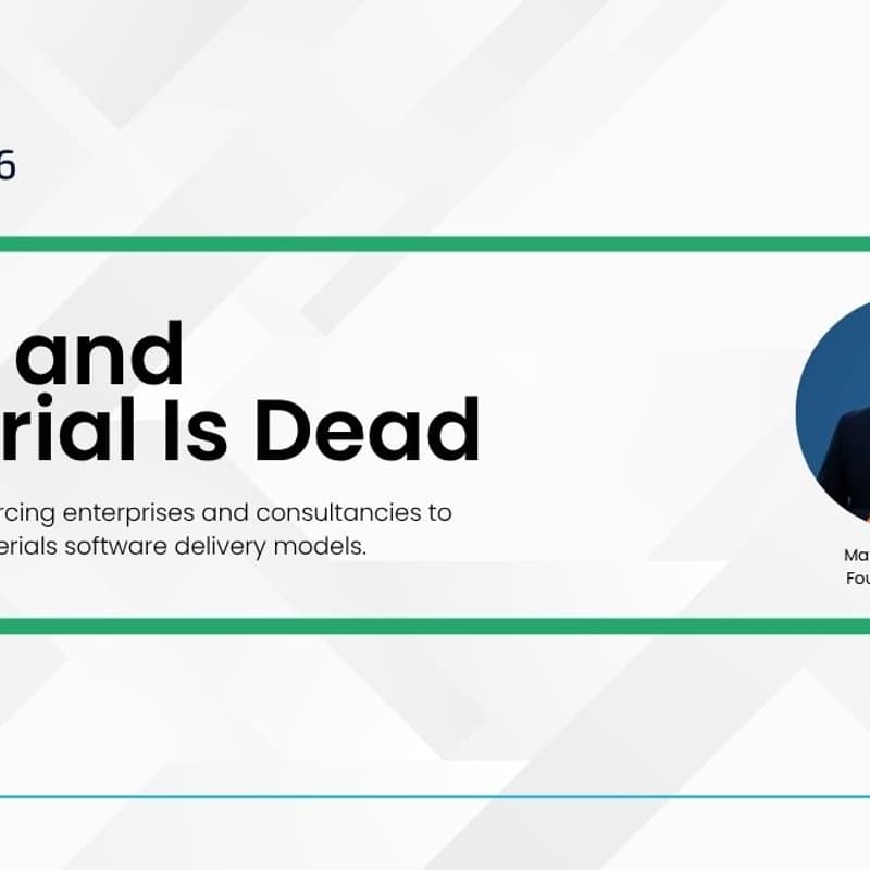 Cover Image for Time and Material Is Dead