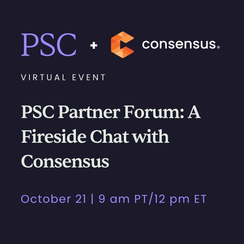 Cover Image for PSC Partner Forum: A Fireside Chat with Consensus