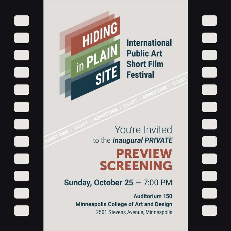 Cover Image for Hiding in Plain Site: International Public Art Short Film Festival Inaugural Private Preview Screening
