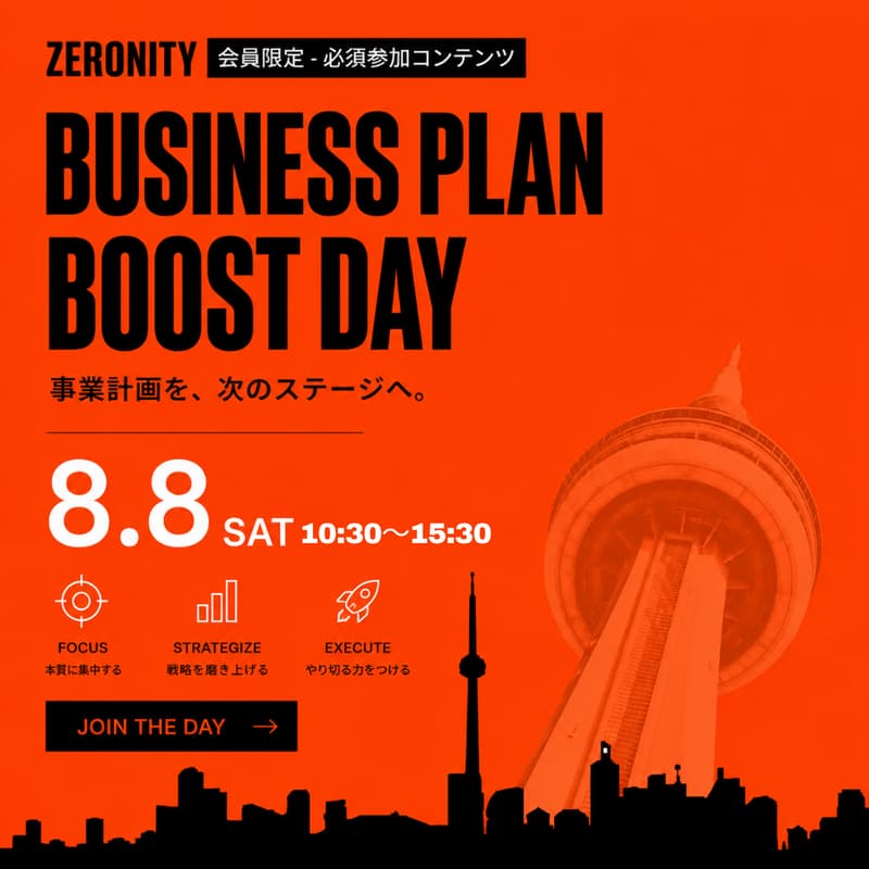 Cover Image for 【会員限定】Business PLAN BOOST DAY 事業計画強化Day🔥