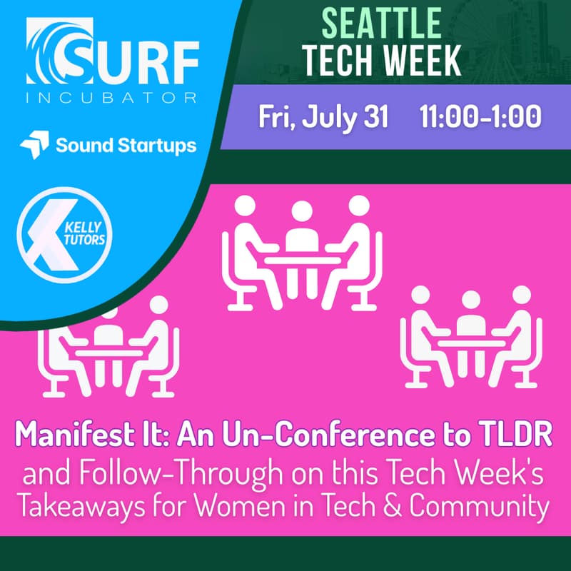 Cover Image for Manifest It: An Unconference to TLDR this Tech Week's Takeaways | Kelly Tutors x SURF Incubator x Sound Startups