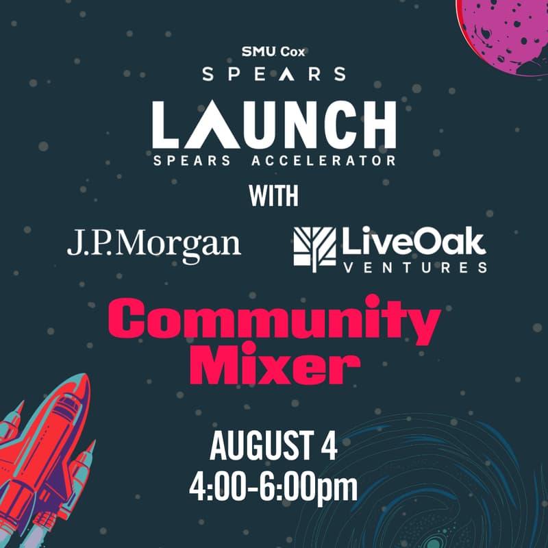 Cover Image for Spears LAUNCH Community Mixer with LiveOak Ventures & J.P.Morgan