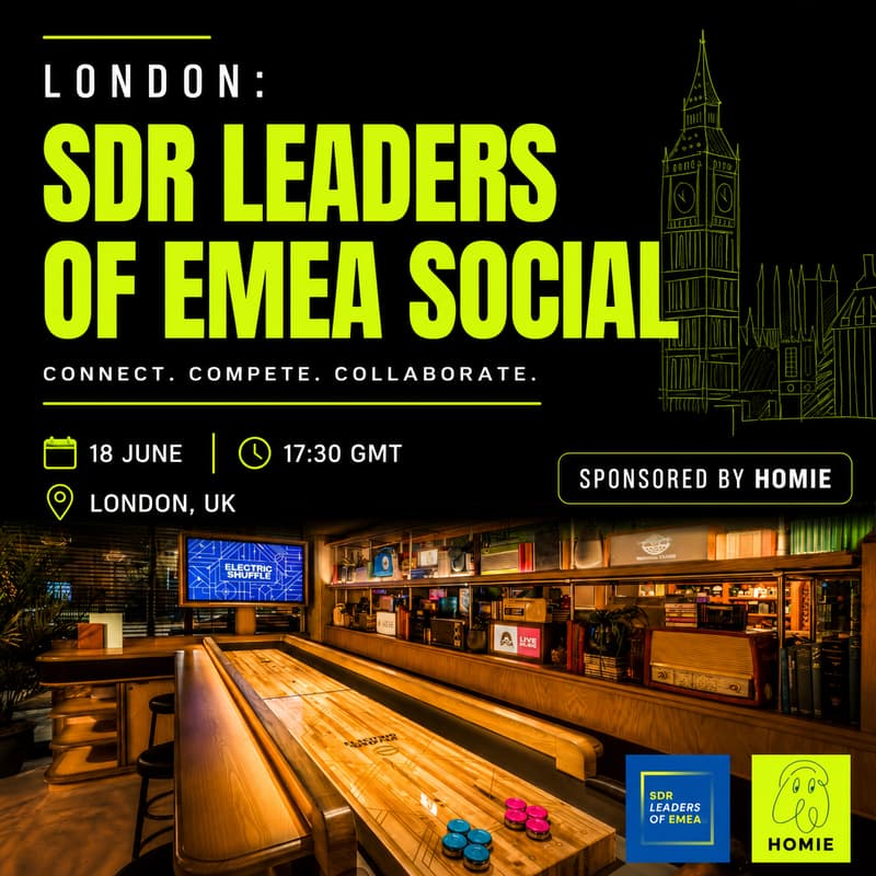Cover Image for SDR Leaders Social: Sponsored by Homie [London]
