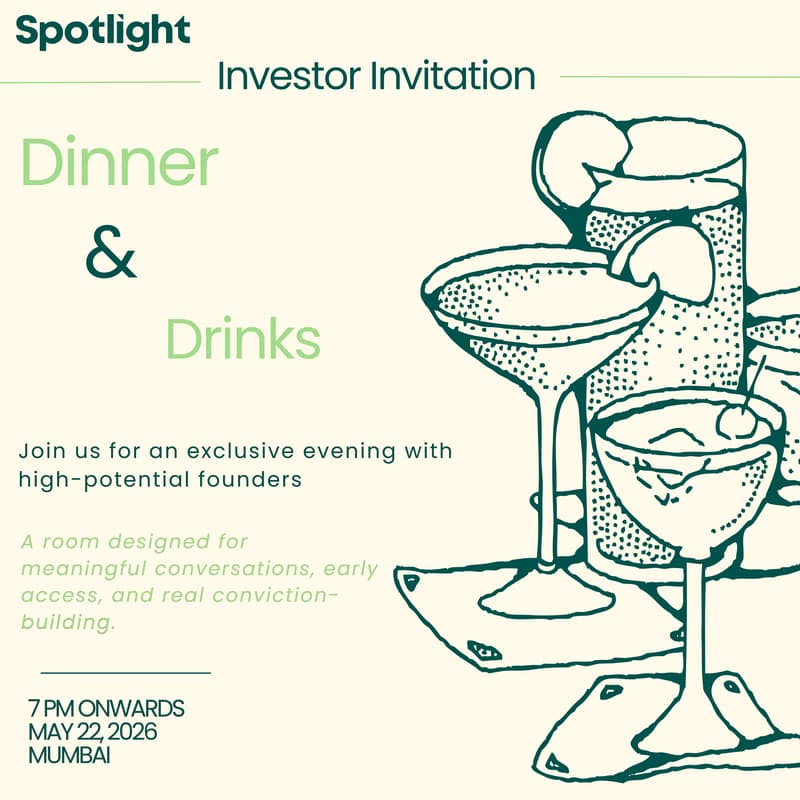 Cover Image for Investor Invite : Dinner & Drinks with Spotlight's Graduating Cohort Founders