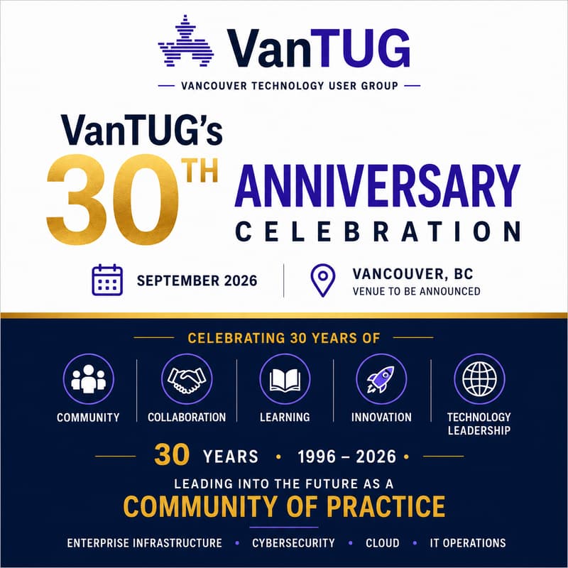 Cover Image for VanTUG's 30th Anniversary Celebration