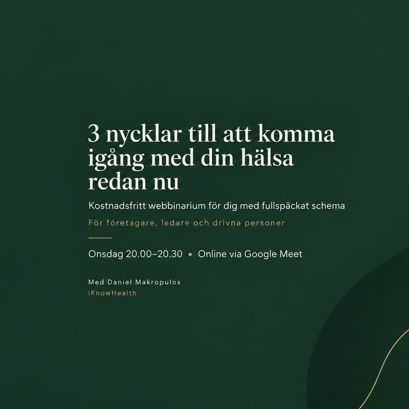 Cover Image for 3 nycklar till att komma igång med din hälsa
