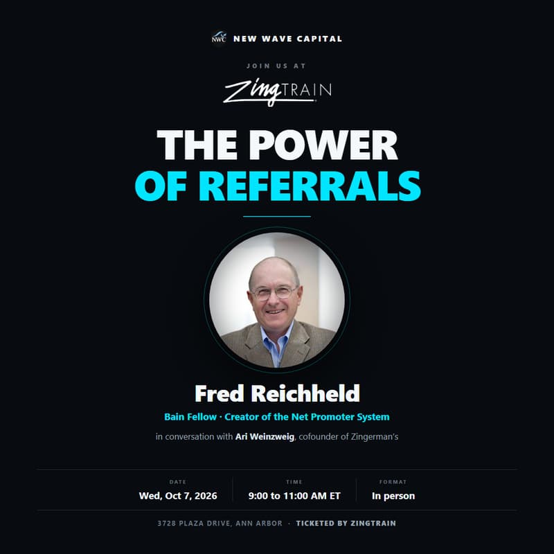 Cover Image for The Power of Referrals · Fred Reichheld and Ari Weinzweig