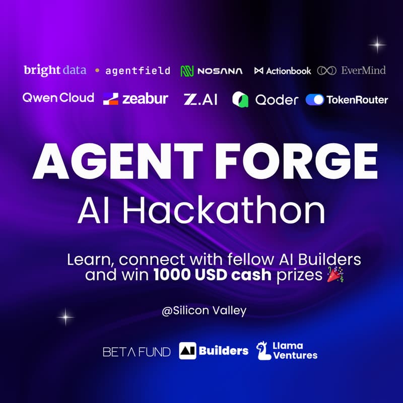 Cover Image for Agent Forge AI Hackathon