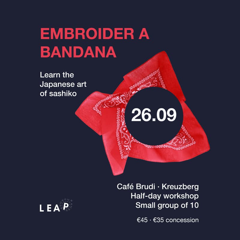 Cover Image for Learn the art of Sashiko: Embroider a Bandana