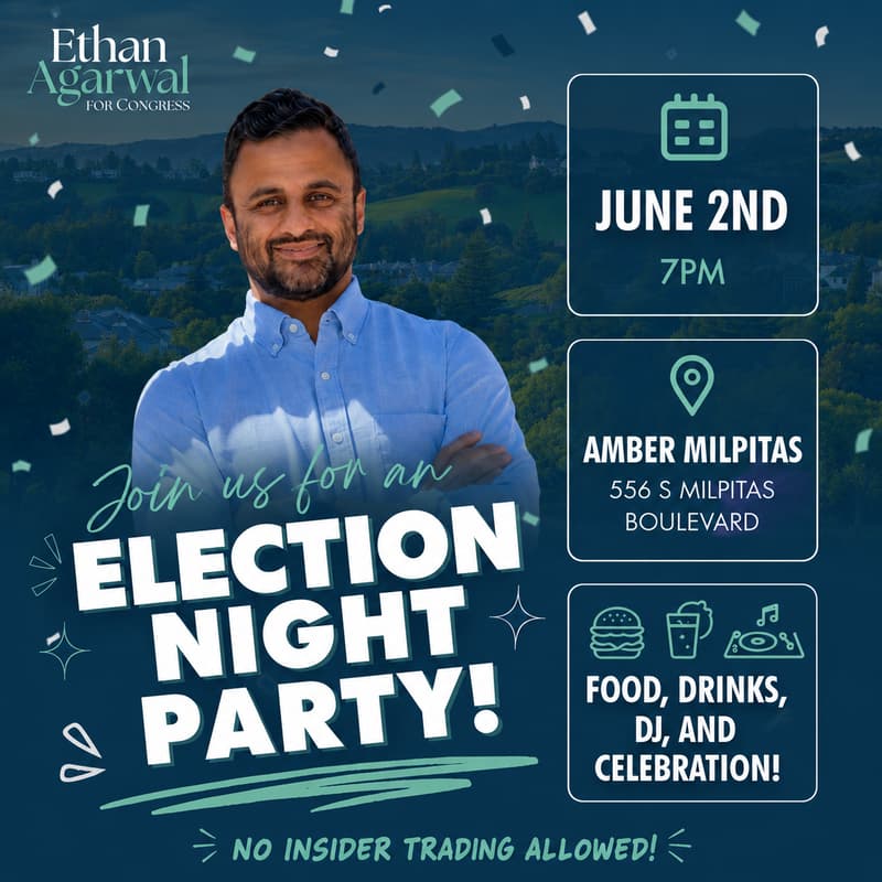 Cover Image for Agarwal for Congress Election Night Party!