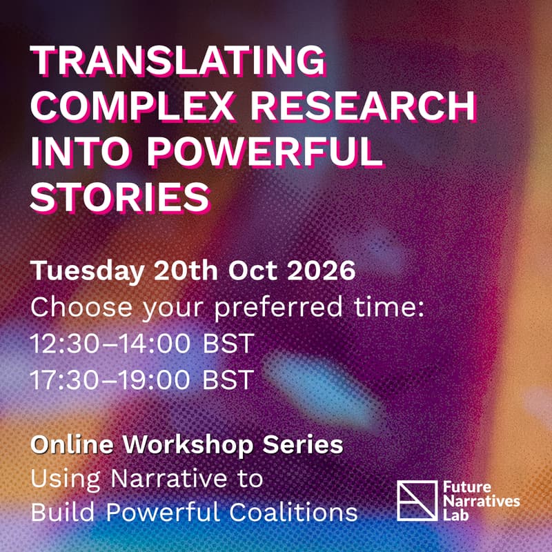 Cover Image for Translating Complex Research into Powerful Stories (12:30 BST)