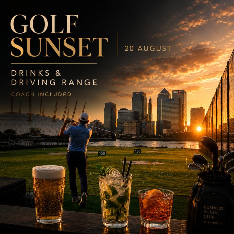 Cover Image for Golf & Drinks at Sunset