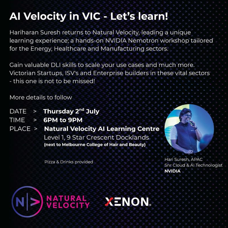 Cover Image for AI Velocity in Vic - Let's learn!