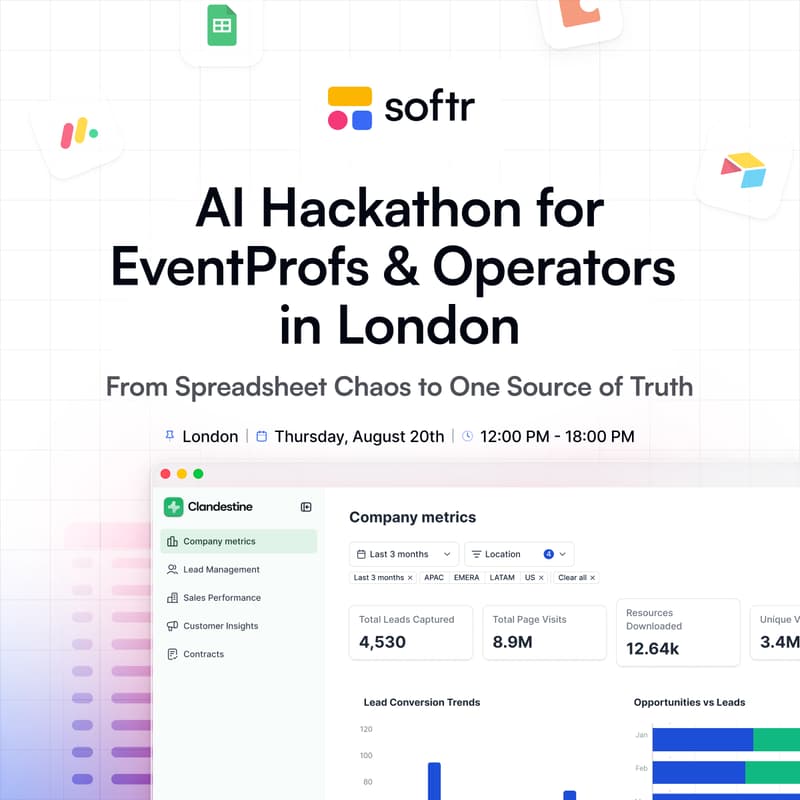 Cover Image for AI Hackathon for EventProfs & Event Operators in London with Softr