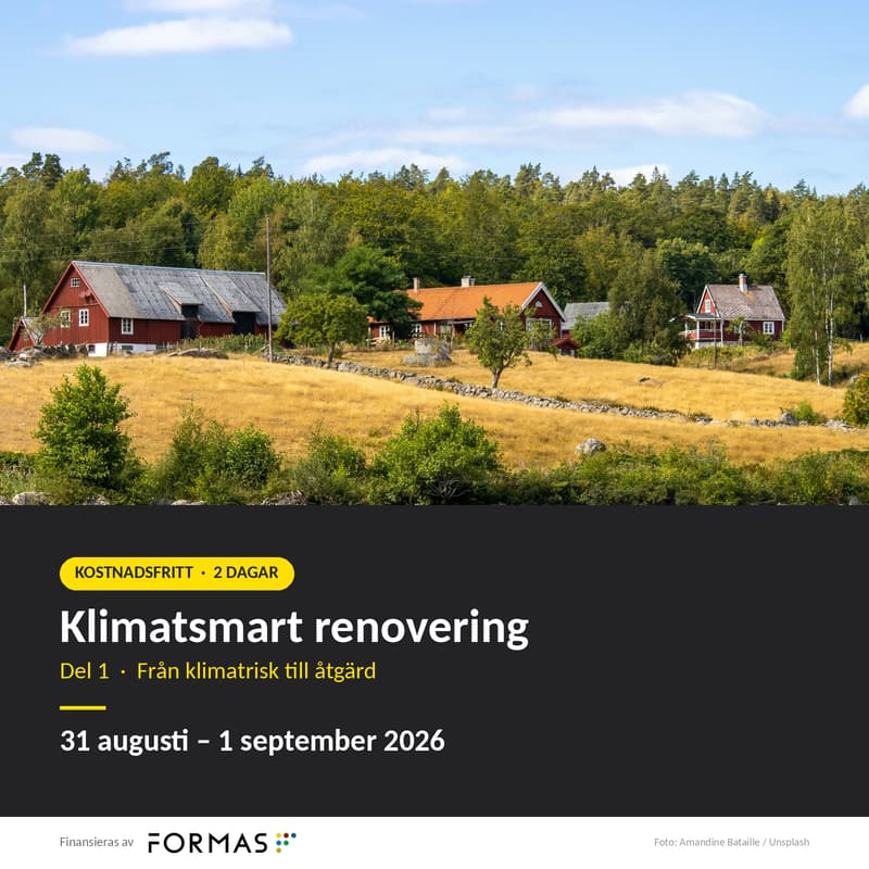 Cover Image for Klimatsmart renovering – koordinatorutbildning, del 1: från klimatrisk till åtgärd