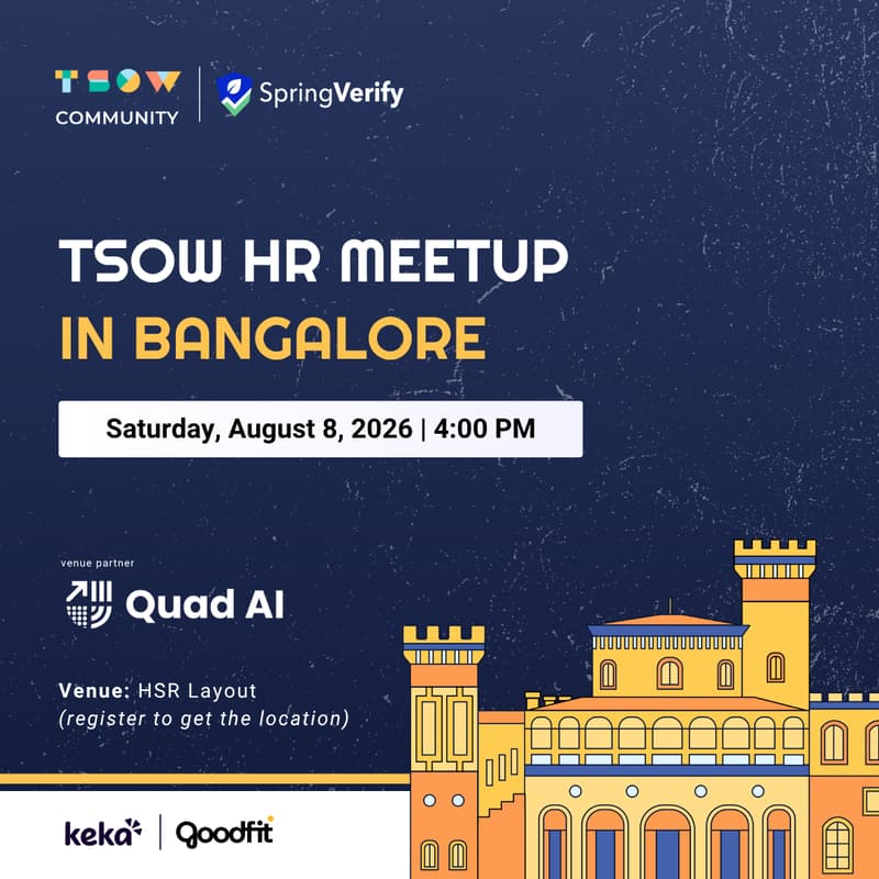 Cover Image for TSOW HR Meetup in HSR Layout, Bangalore