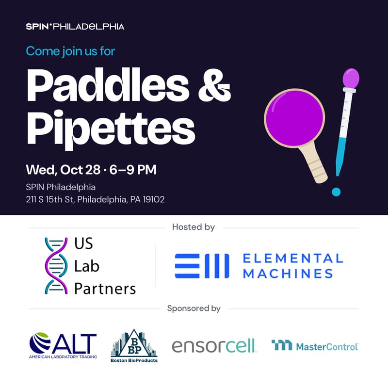 Cover Image for US Lab Partners - Paddles & Pipettes Networking Happy Hour