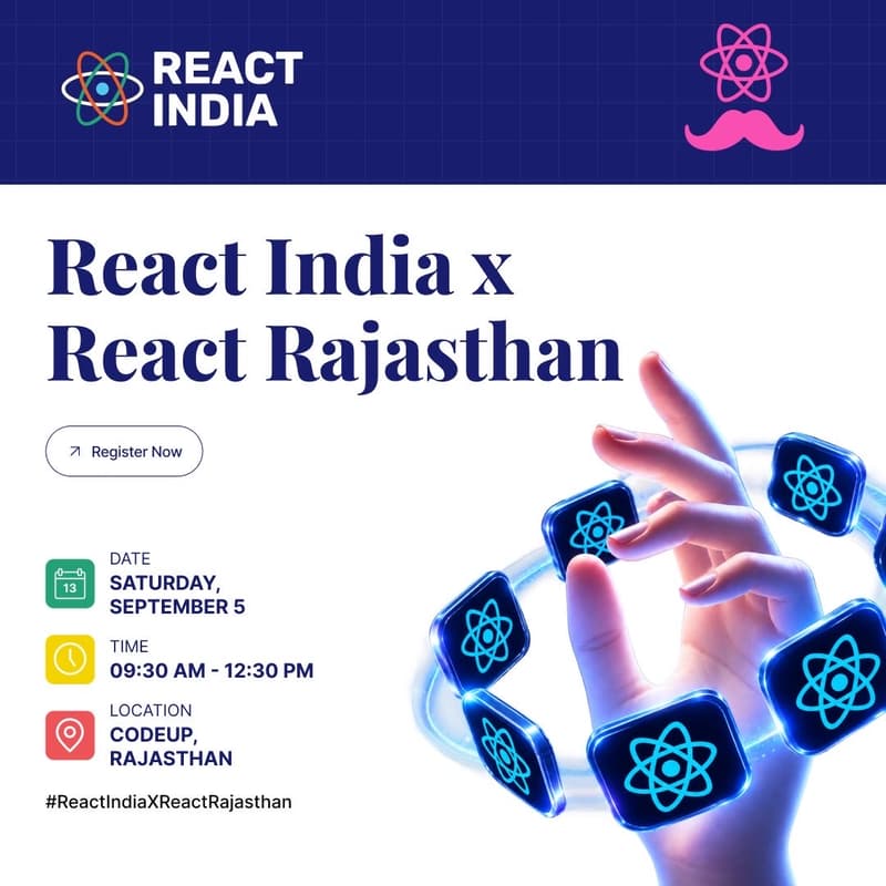 Cover Image for React India x React Rajasthan Meetup
