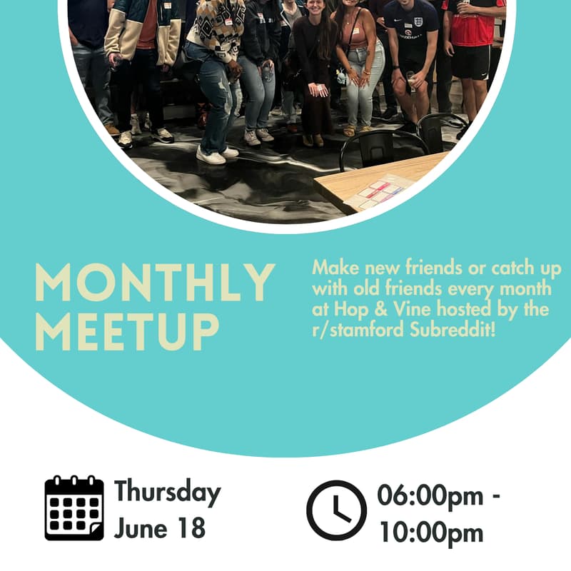 Cover Image for Monthly Meetup hosted by r/Stamford