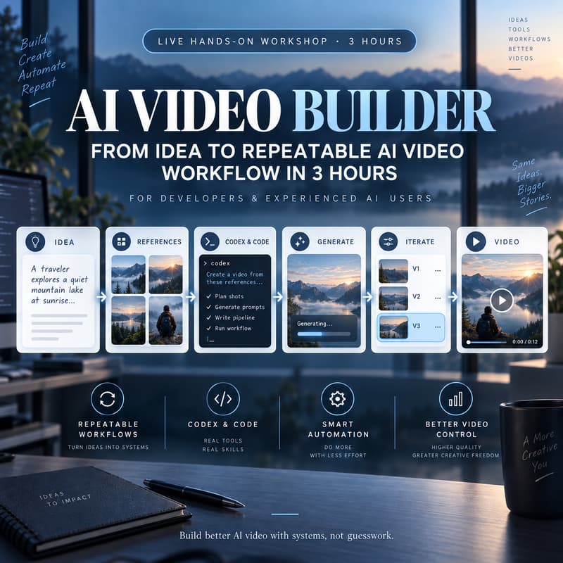 Cover Image for AI Video Builder: From Idea to Repeatable AI Video Production Workflow in 3 Hours