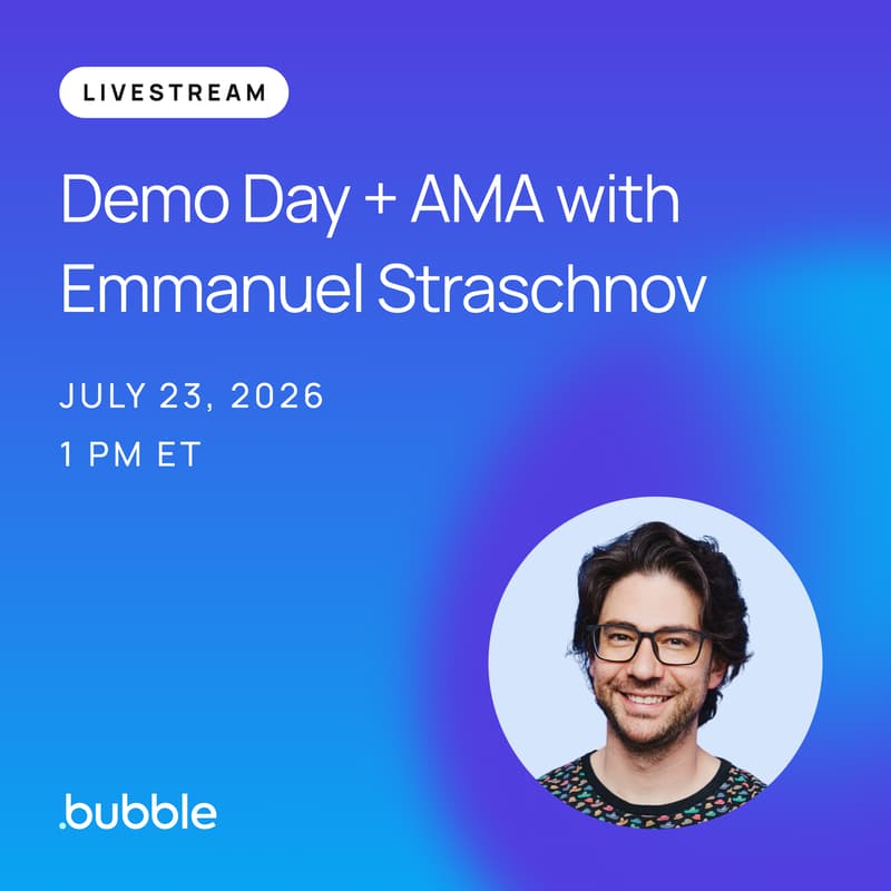 Cover Image for Demo Day + AMA with Emmanuel Straschnov — July 2026