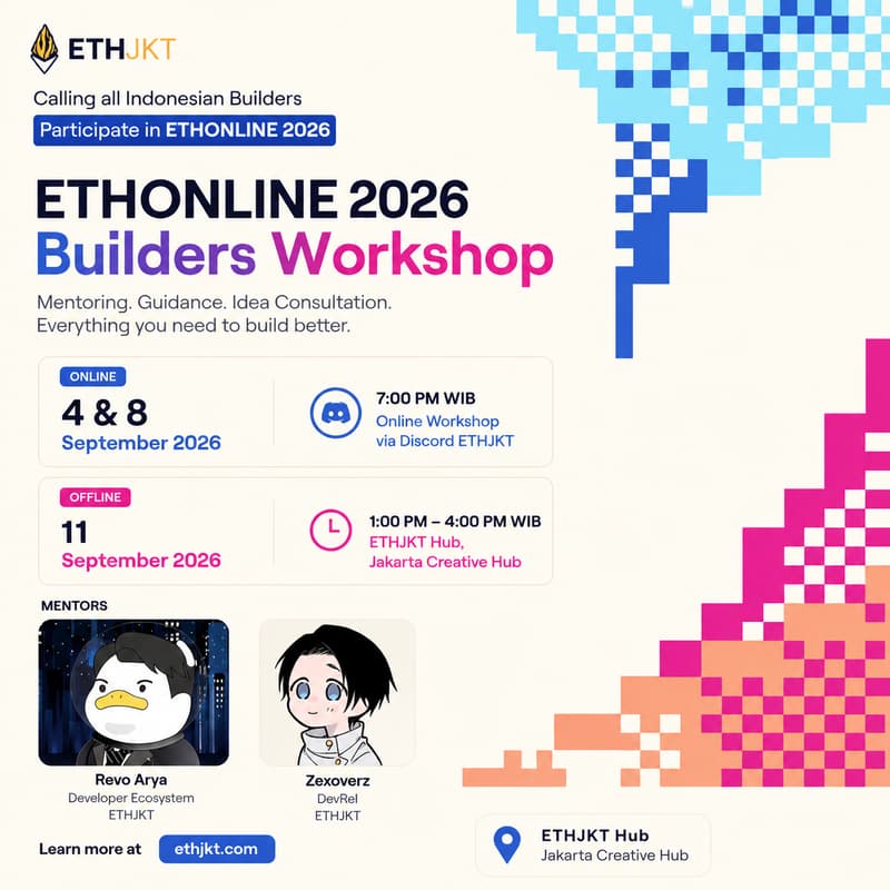 Cover Image for ETHEREUM JAKARTA : ETHONLINE Hackathon Workshop