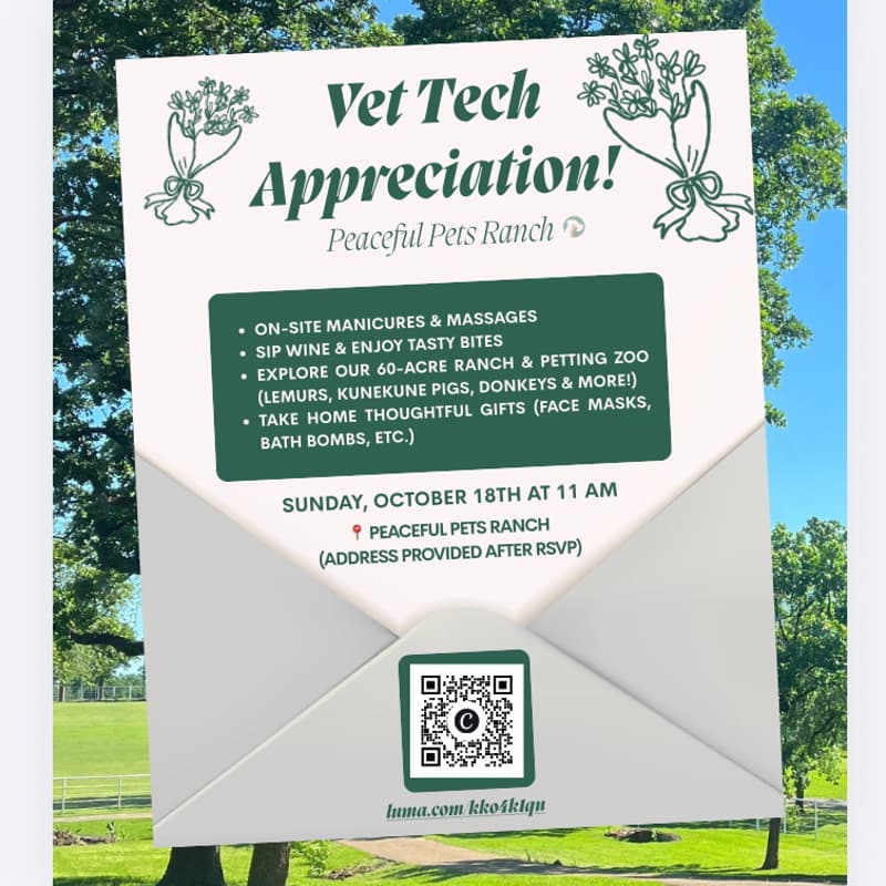 Cover Image for Vet Tech Appreciation Day! 💆♀️✨🐾🌿