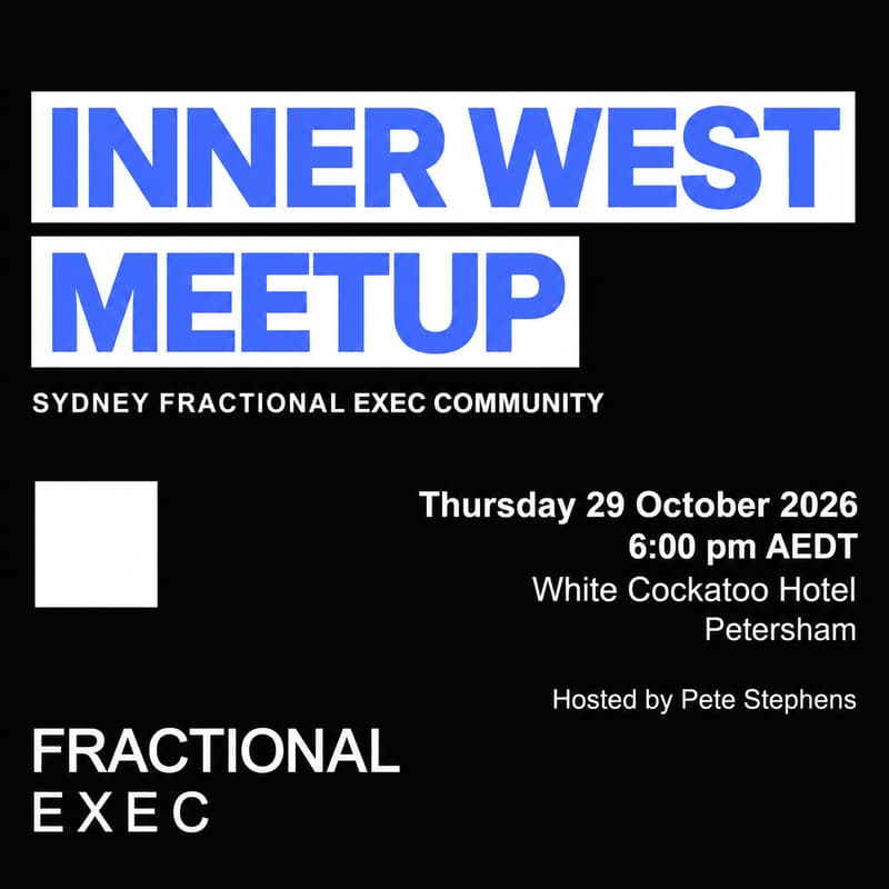 Cover Image for Sydney Inner West Fractional Exec Community Meetup
