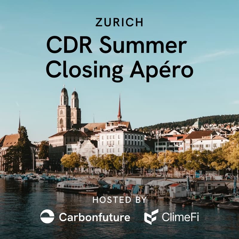 Cover Image for CDR Summer Closing Apéro Zurich, hosted by Carbonfuture & ClimeFi
