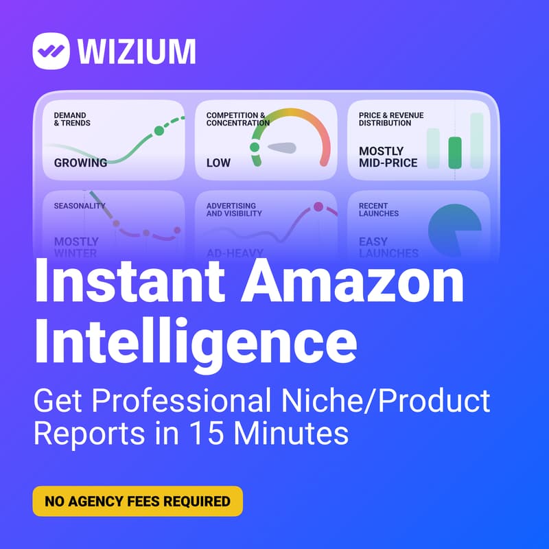 Cover Image for Instant Amazon Intelligence: Get Professional Niche/Product Reports in 15 Minutes — No Agency Fees Required