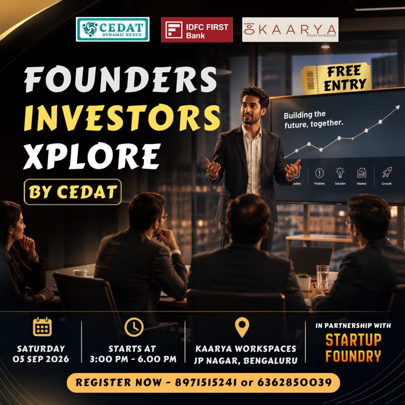 Cover Image for Founders & Investors Xplore by CEDAT