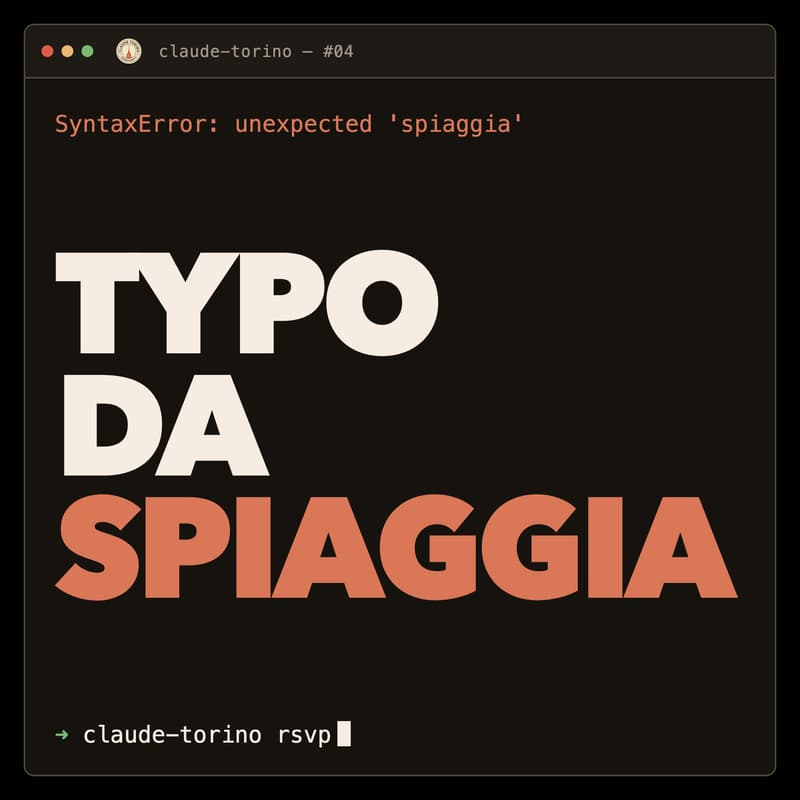 Immagine di copertina per Claude Torino #4 - Typo da Spiaggia