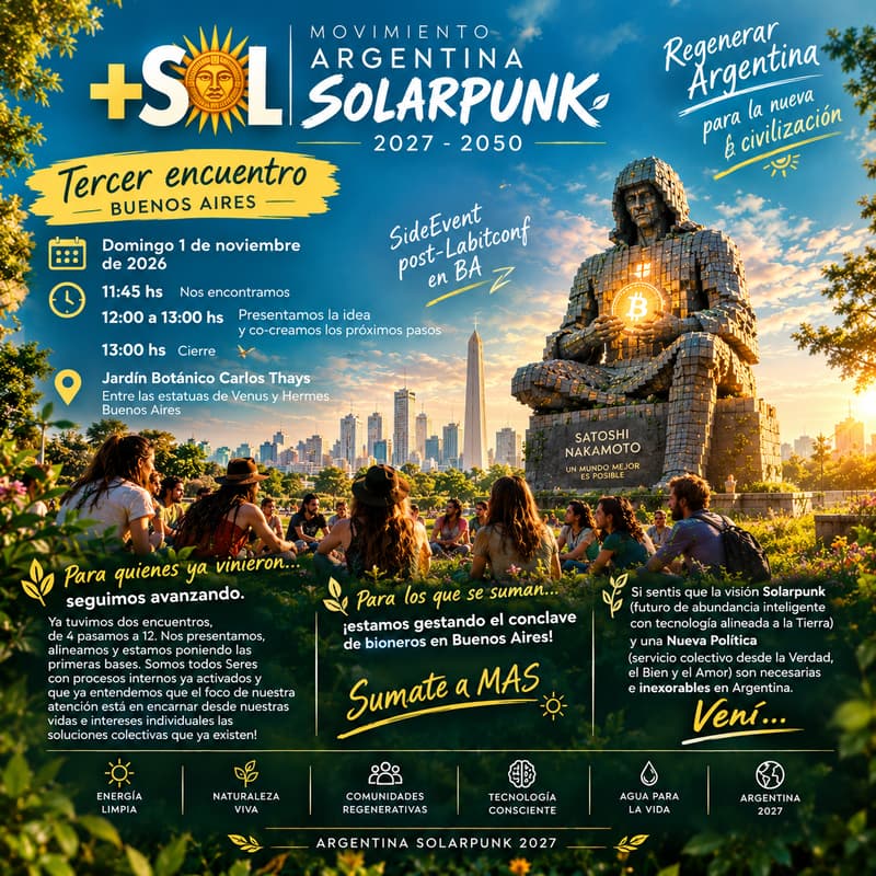 Cover Image for 🌞 Argentina Solarpunk 2027 | #3 encuentro Buenos Aires🌱