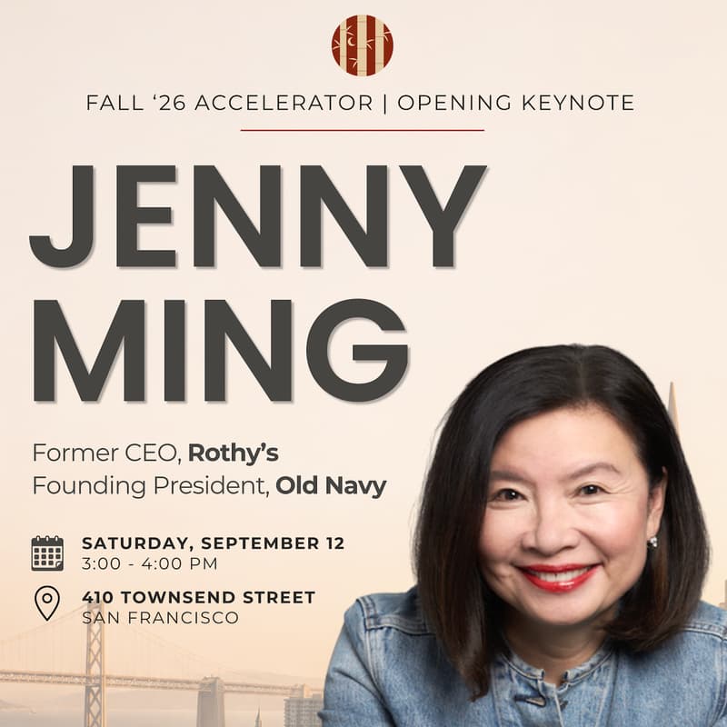 Cover Image for Lunar Accel SF 2026 Opening Keynote: Jenny Ming (Former CEO, Rothy's & Founding President, Old Navy)