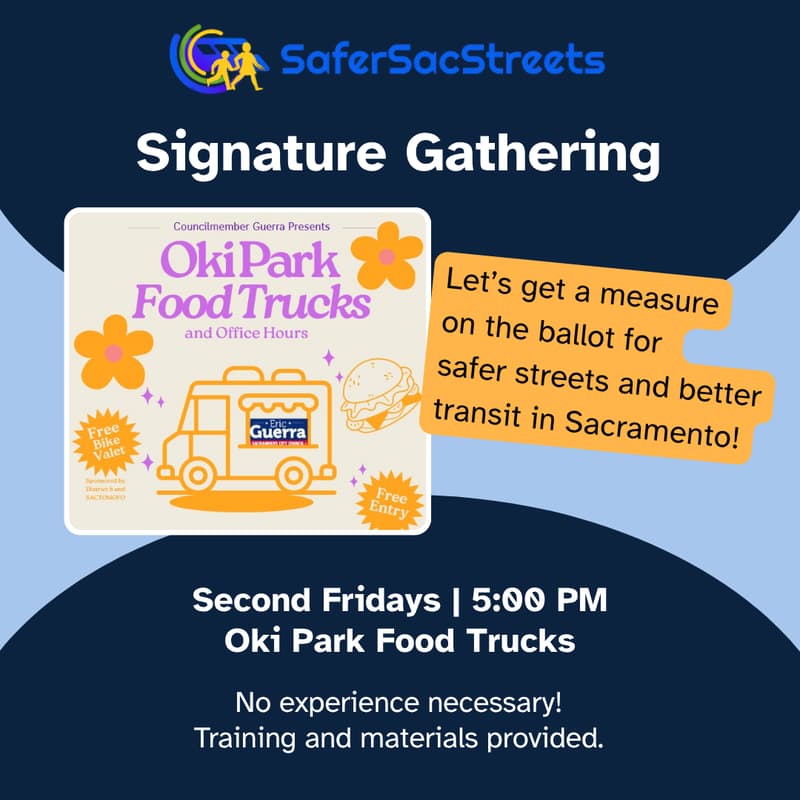 Cover Image for Safer Sac Streets Signature Gathering: Oki Park Foodtruck Mania