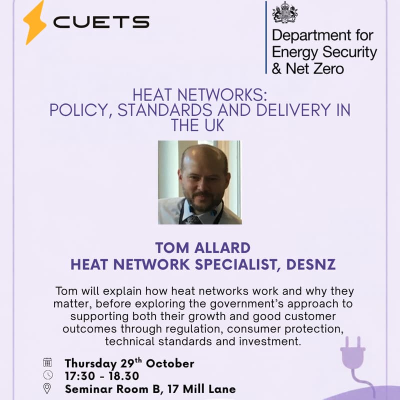 Cover Image for HEAT NETWORKS: Policy, Standards and Delivery in the UK - Tom Allard