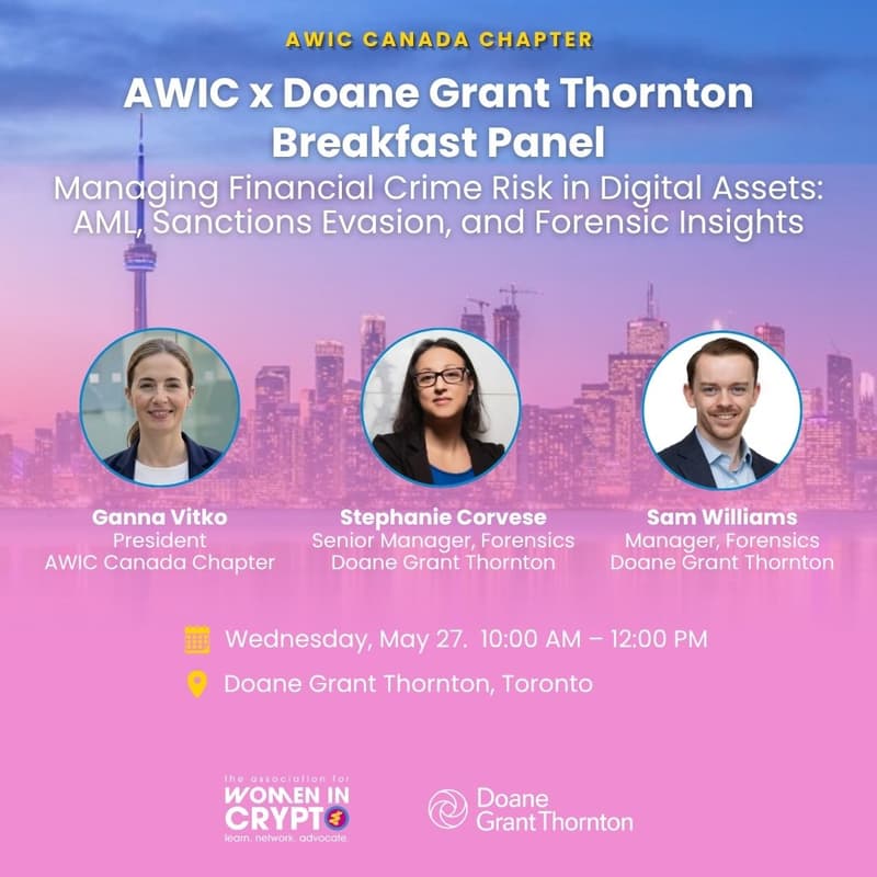 Cover Image for AWIC x Doane Grant Thornton Panel - Managing Financial Crime Risk in Digital Assets: AML, Sanctions Evasion, and Forensic Insights