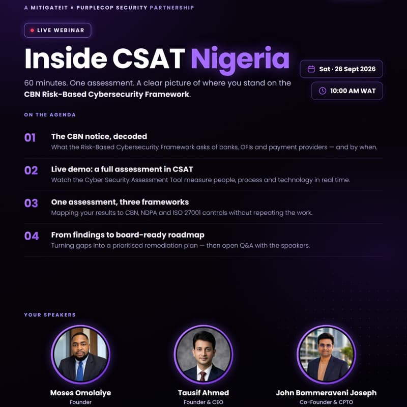 Cover Image for Inside CSAT Nigeria: A Live Walkthrough of the Cyber Security Assessment Tool
