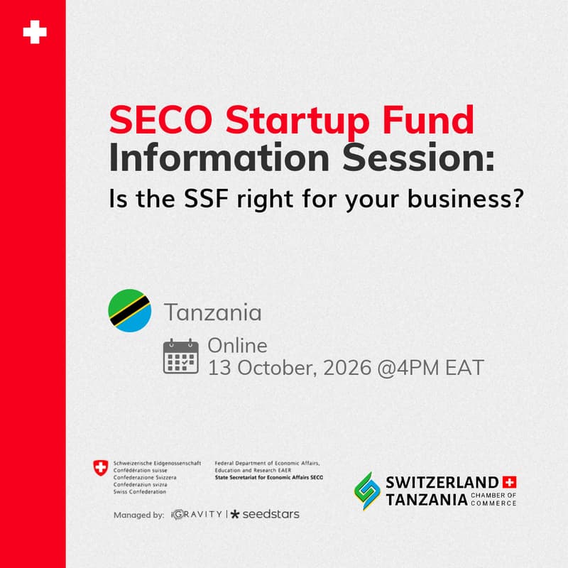 Cover Image for SECO Startup Fund Information Session: Tanzania