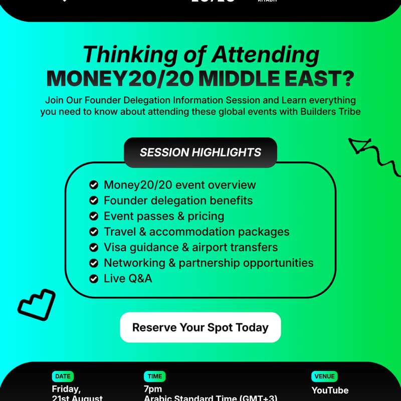 Cover Image for Builders Tribe Money20/20 Delegation Information Session