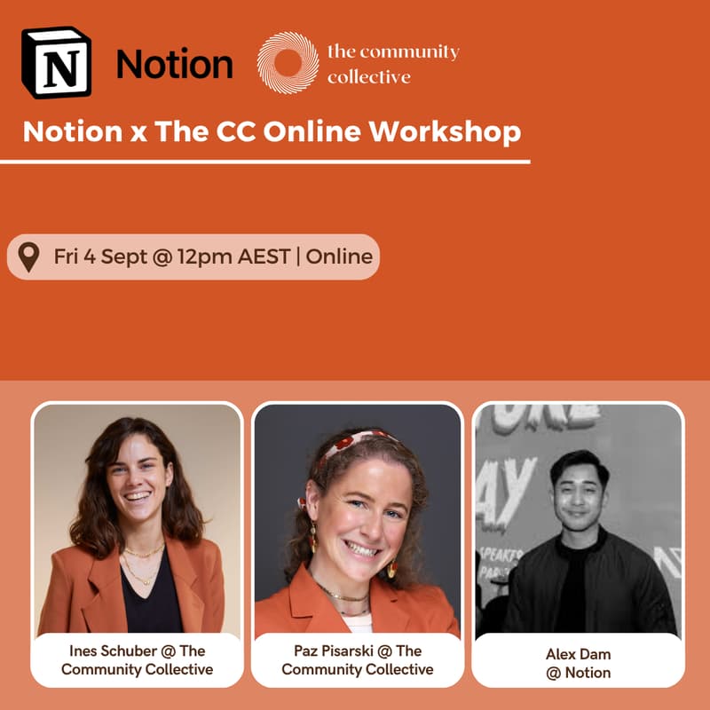 Cover Image for 🏵 Save The Date: Notion x The CC Online Workshop