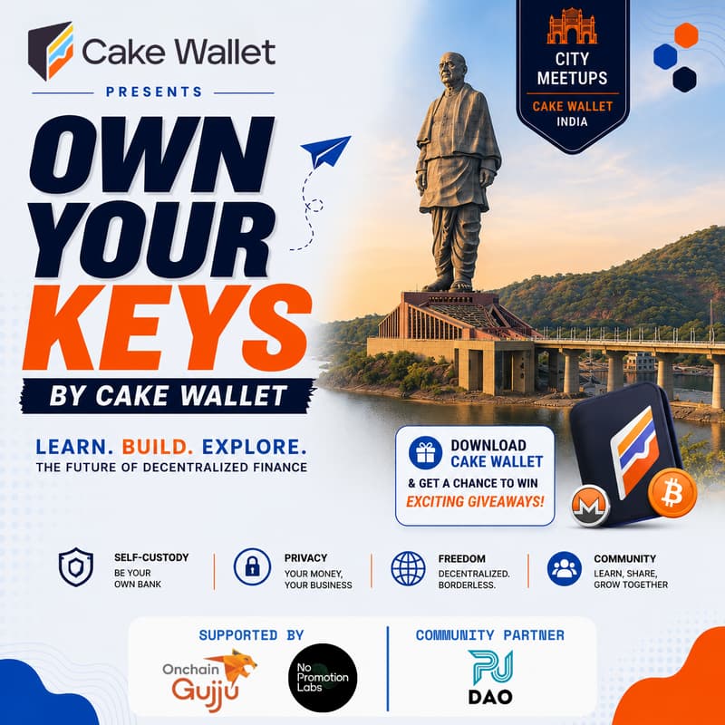 Cover Image for 🍰 Own Your Keys by Cake Wallet | Vadodara Edition