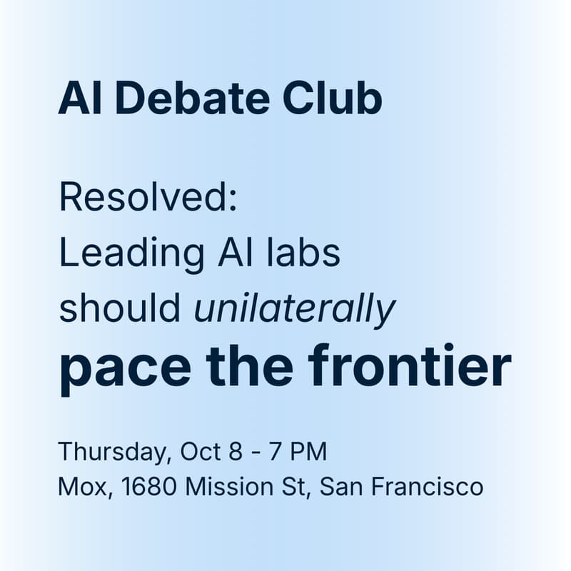 Cover Image for AI Debate Club: Should labs slow down on their own?
