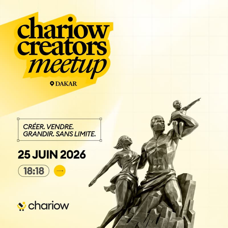 Image de couverture pour Chariow Creators Meetup Dakar 2026