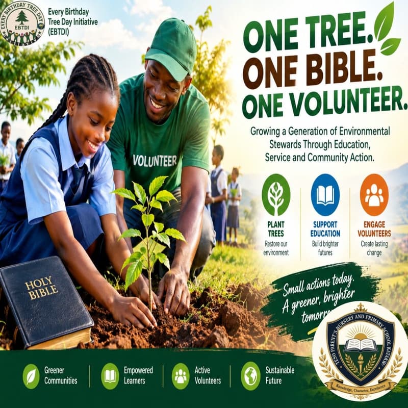 Cover Image for ONE TREE. ONE BIBLE. ONE VOLUNTEER.