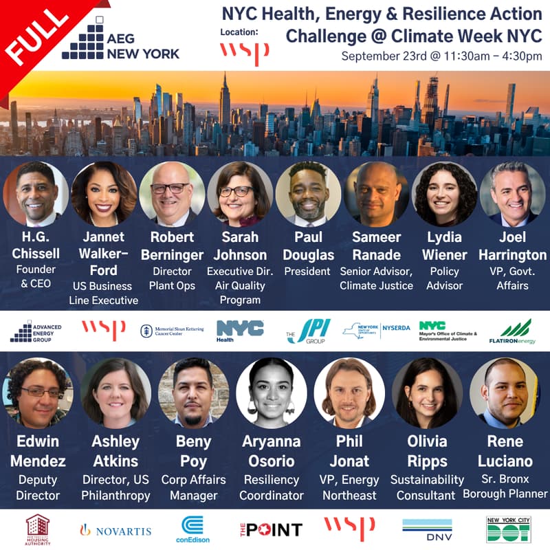 Cover Image for AEG NYC Health, Energy & Resilience Action Challenge @ Climate Week NYC