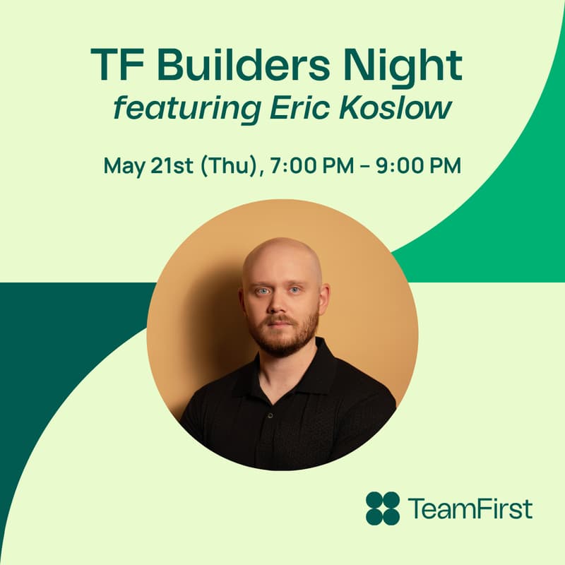 Cover Image for TF Builders Night - featuring Eric Koslow