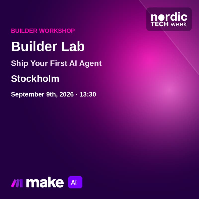 Cover Image for Builder Lab: Ship Your First AI Agent with Make + MCP