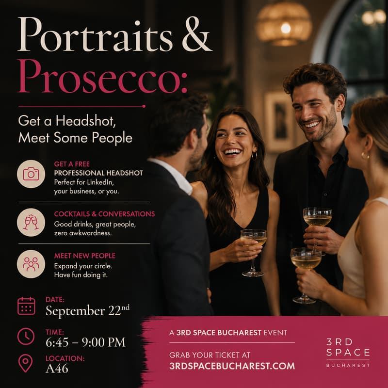 Cover Image for Portraits & Prosecco: Get a Headshot, Meet Some People