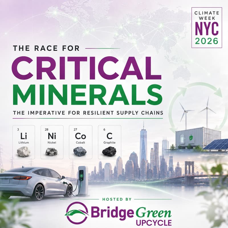 Cover Image for Bridge Green's 2nd NYC Climate Week Event: Scrap to Sovereignty – Race for Critical Minerals from Waste!